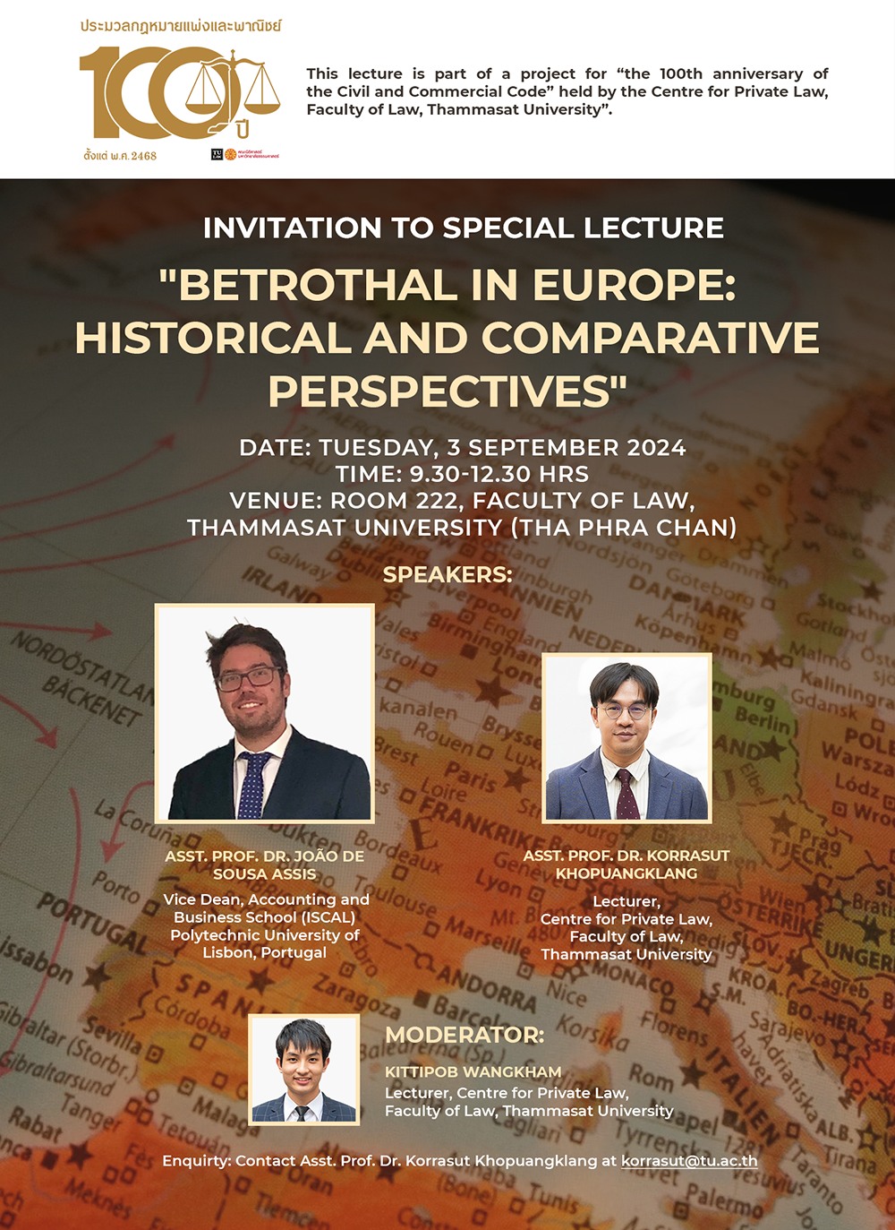 Special Lecture : “Betrothal in Europe: Historical and Comparative Perspectives”