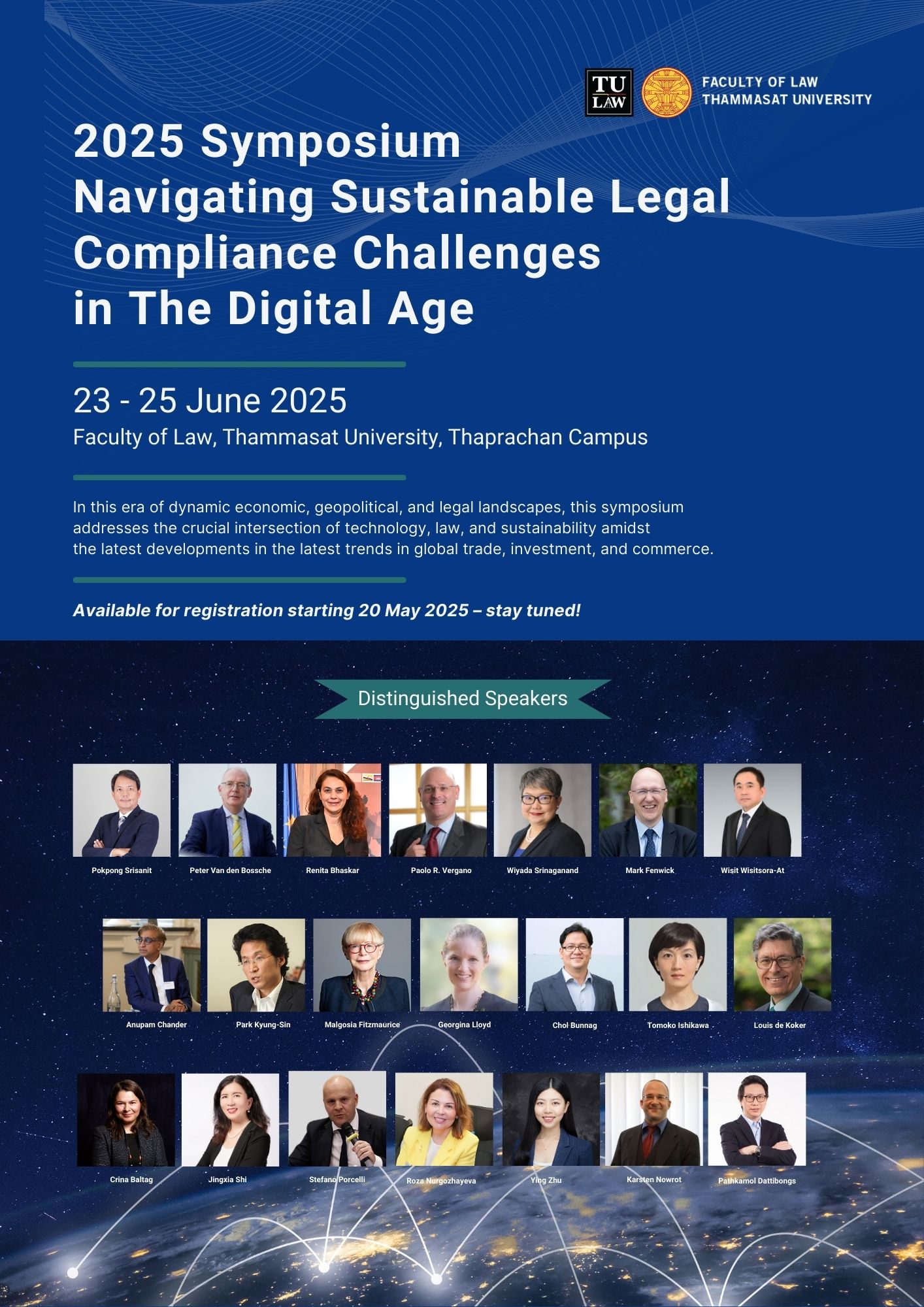ขอเชิญเข้าร่วมการสัมมนาวิชาการนานาชาติภายใต้หัวข้อ “Navigating Sustainable Legal Compliance Challenges in the Digital Age”